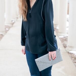 J. CREW Raffia envelope clutch‎